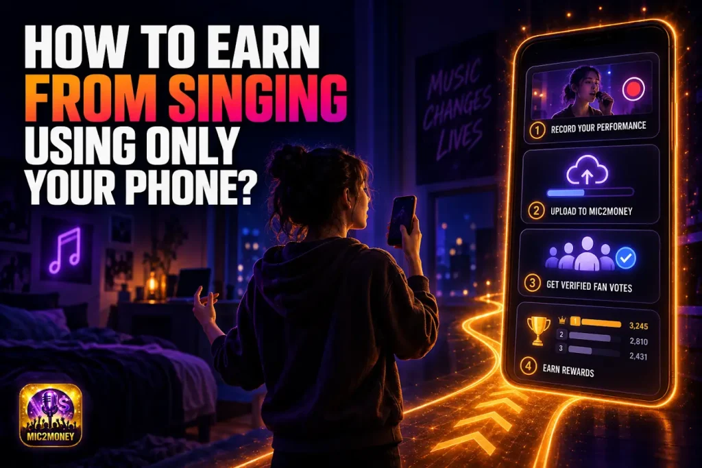 How to Earn From Singing Using Only Your Phone_
